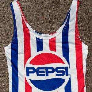 Bathing suit one piece size medium pepsi